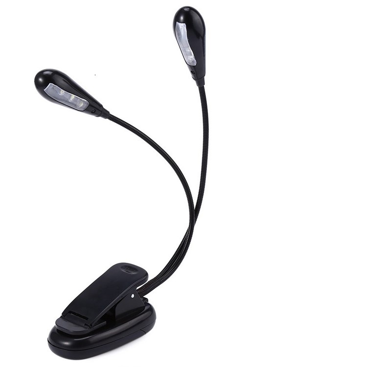 YK2220 Double Head USB Rechargeable LED Lamp Light with Clip-4