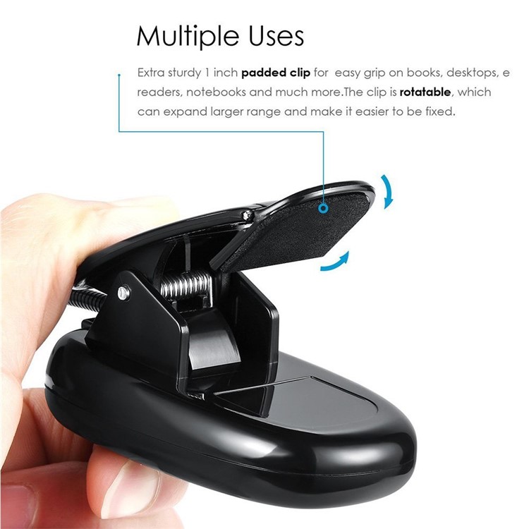 YK2220 Double Head USB Rechargeable LED Lamp Light with Clip-6