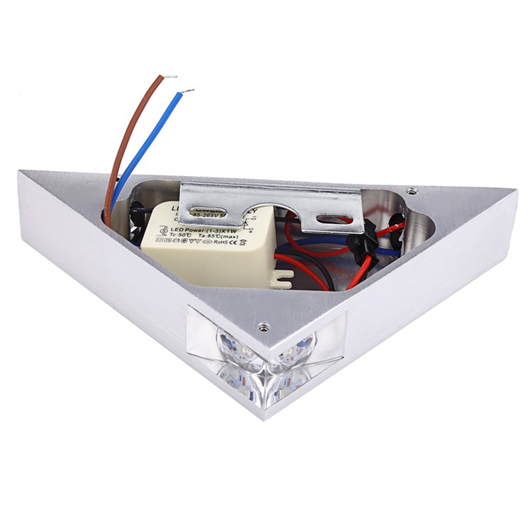 YK2228 LED Aluminum Triangle Wall Lamp - White Light-7