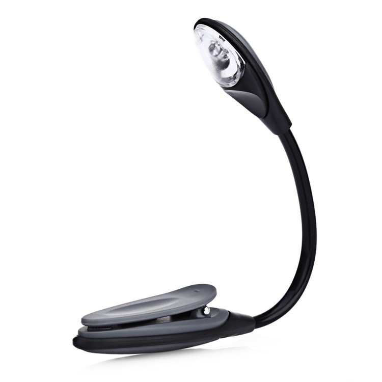 Adjustable Battery Powered White Light Eye Protection Clip Fixture Mini LED Light - Grey-1