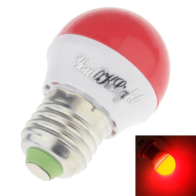 E27 3W 250LM 6-LED SMD 2835 Light Lamp Bulb - Red Light-1