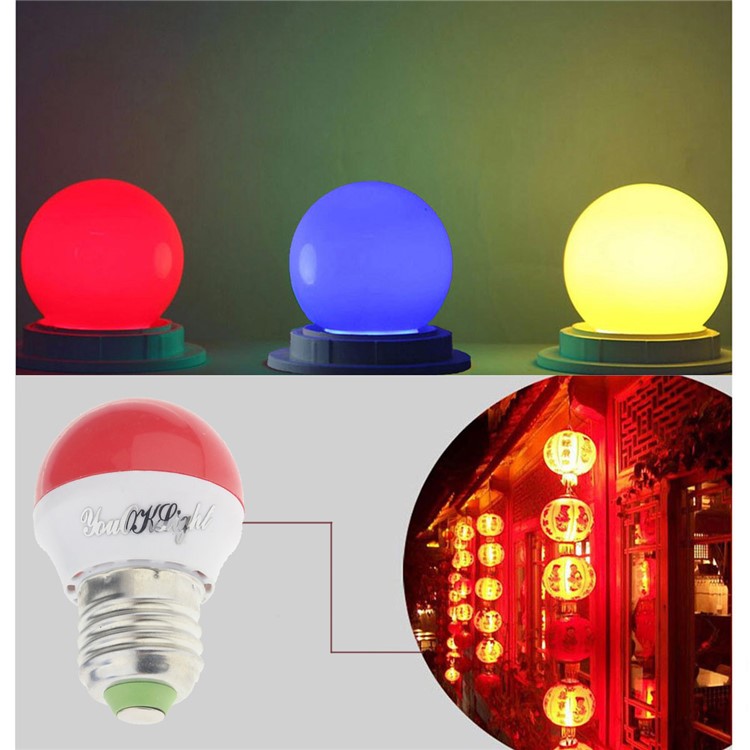 E27 3W 250LM 6-LED SMD 2835 Light Lamp Bulb - Red Light-6