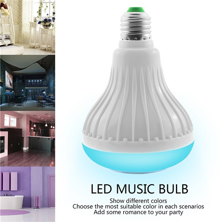 YK0060 RGB Color Bulb E27 Bluetooth Wireless Smart Music Player Audio Speaker Lamp with Remote Control-10