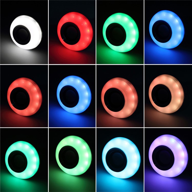 YK0060 RGB Color Bulb E27 Bluetooth Wireless Smart Music Player Audio Speaker Lamp with Remote Control-19