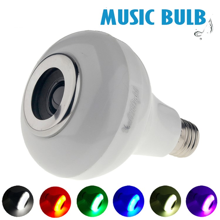 E27 5W Multi-color Dimmable LED Light Lamp with Wireless Bluetooth Stereo Speaker-1