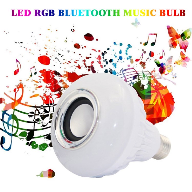 E27 5W Multi-color Dimmable LED Light Lamp with Wireless Bluetooth Stereo Speaker-5