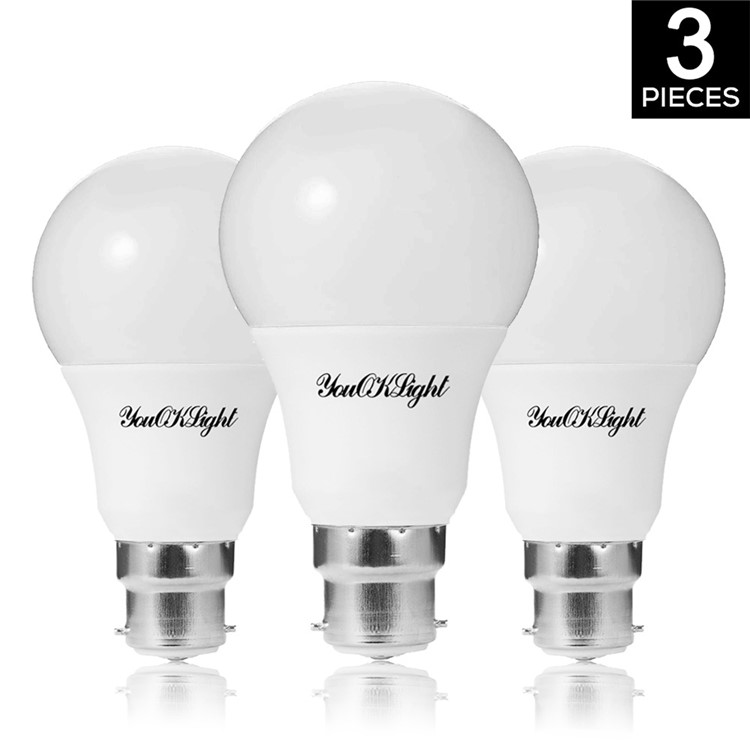 3PCS B22 A70 12W LED Light Bulbs 850 Lumens 3000K Color Temperature - Warm White-3