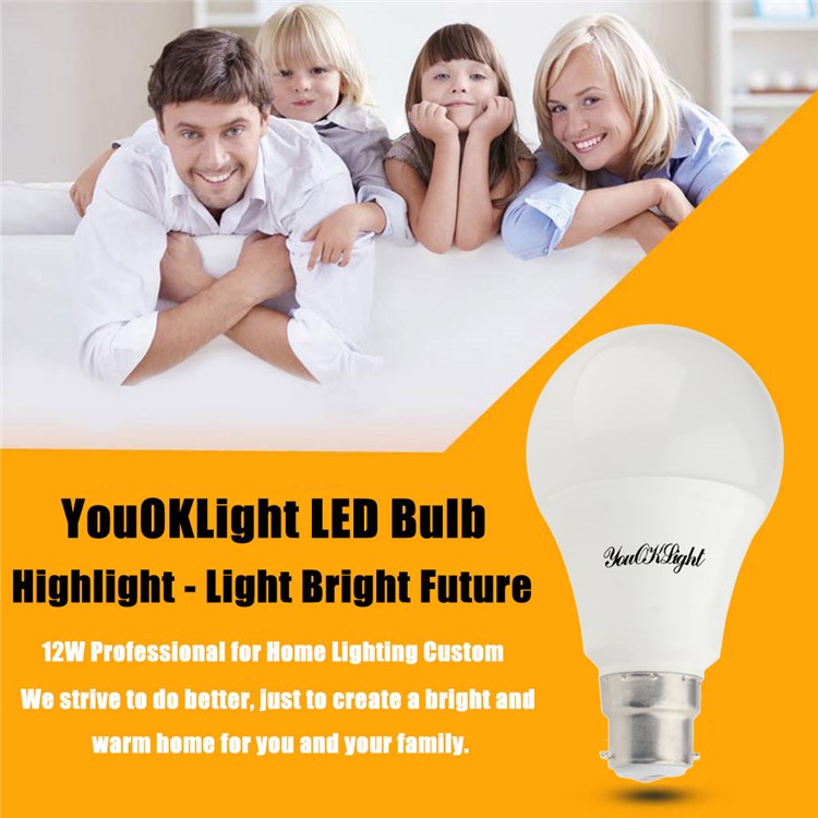 3PCS B22 A70 12W LED Light Bulbs 850 Lumens 3000K Color Temperature - Warm White-8