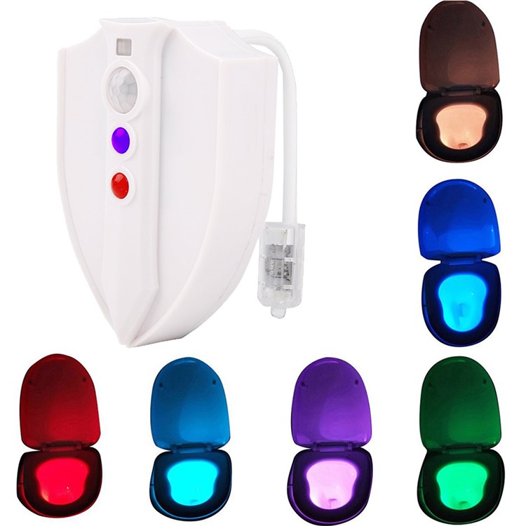 YK2248 8-Color Motion Activated Sensor Toilet Lamp UV Toilet Light-1