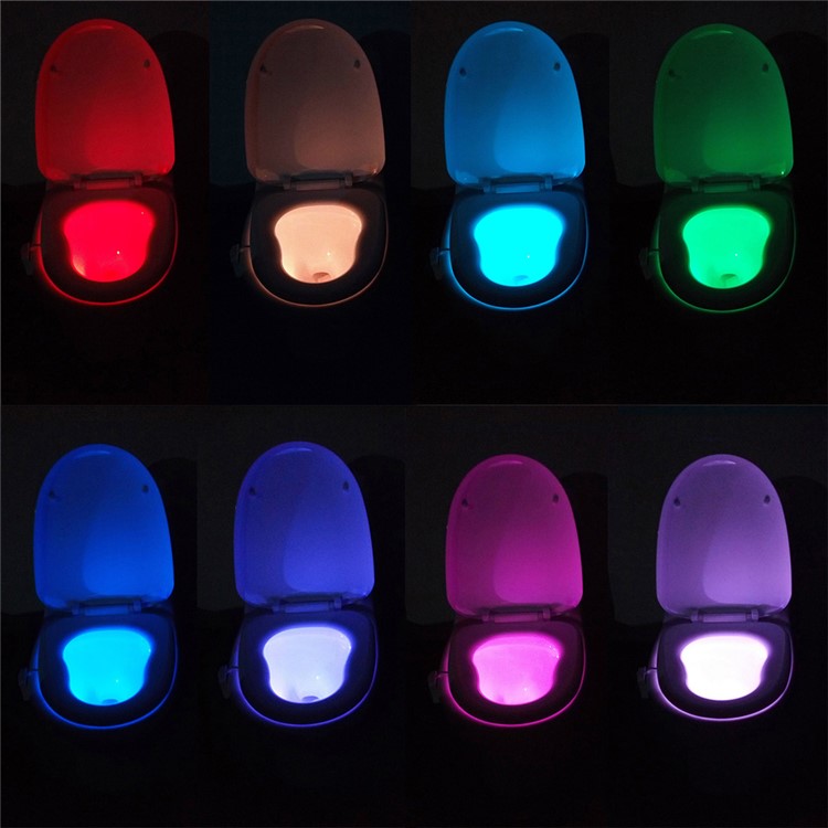 YK2248 8-Color Motion Activated Sensor Toilet Lamp UV Toilet Light-15