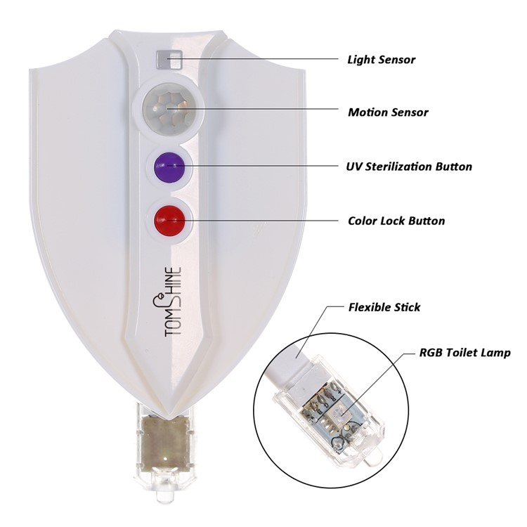 YK2248 8-Color Motion Activated Sensor Toilet Lamp UV Toilet Light-8