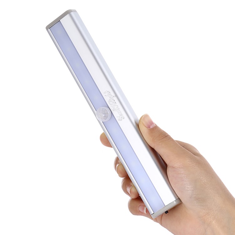 YK2247 PIR Motion Sensing 10-LED Night Light USB Rechargeable - Warm White-2