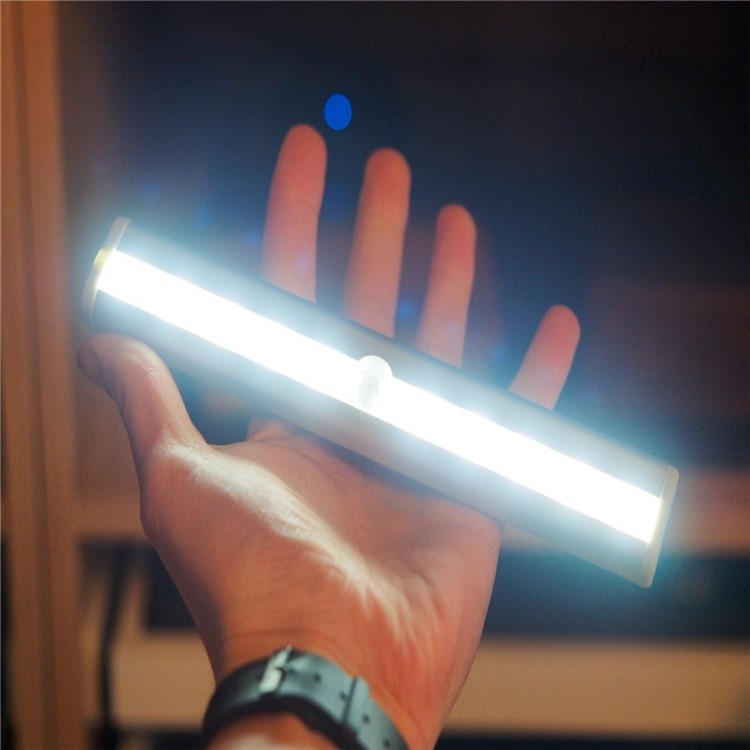 YK2247 USB Rechargeable Motion Activated PIR Sensing Light 10-LED Night Lamp - Cool White-14