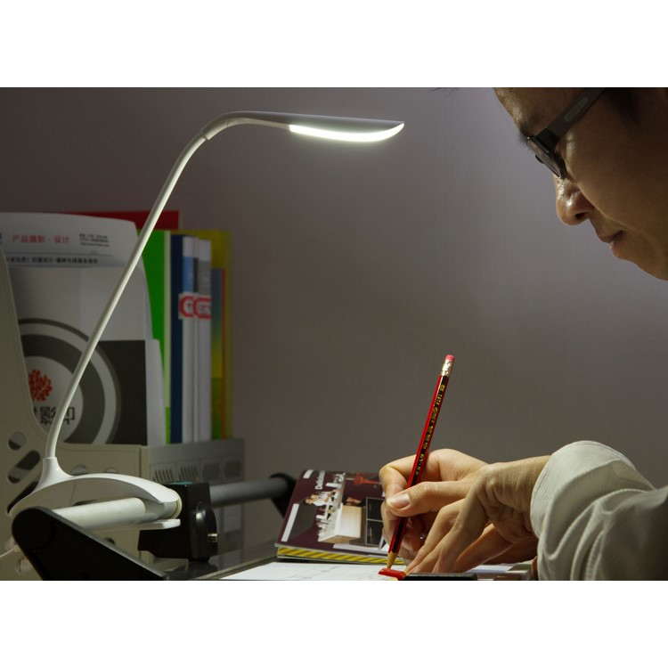 Clip On USB Rechargeable Eye Protection Flexible Touch LED Desk Lamp-4