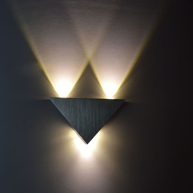 3W Aluminum Body Triangle Wall Light Modern LED Wall Lamp - Warm White-1