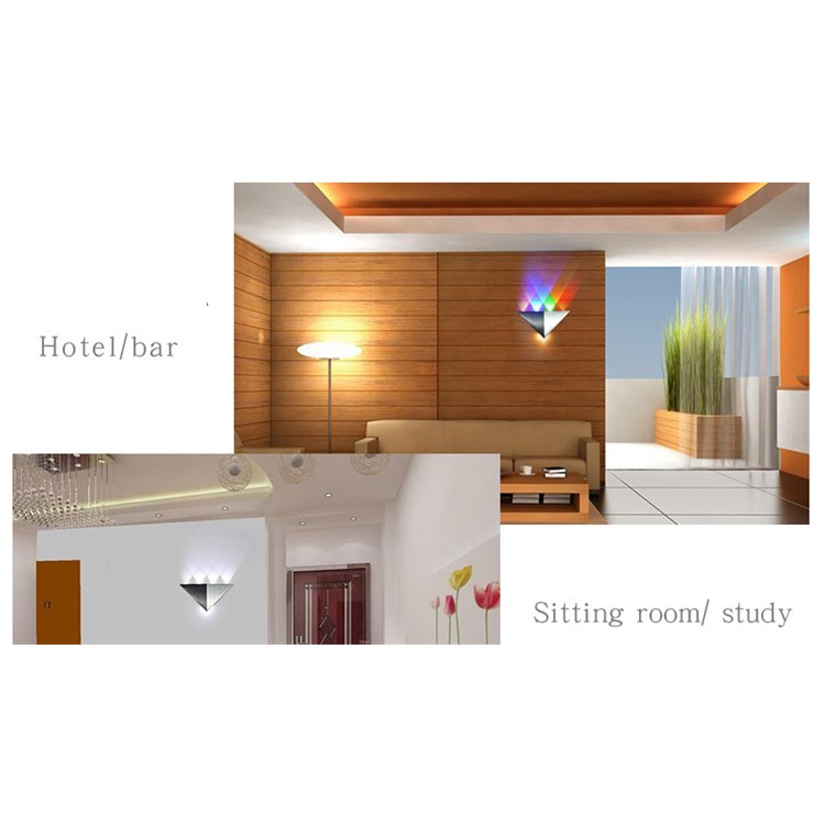 5W Aluminum Body Triangle Wall Light Modern LED Wall Lamp - White Light-4