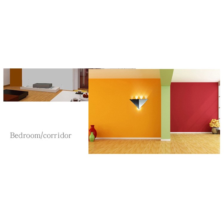 5W Aluminum Body Triangle Wall Light Modern LED Wall Lamp - White Light-5