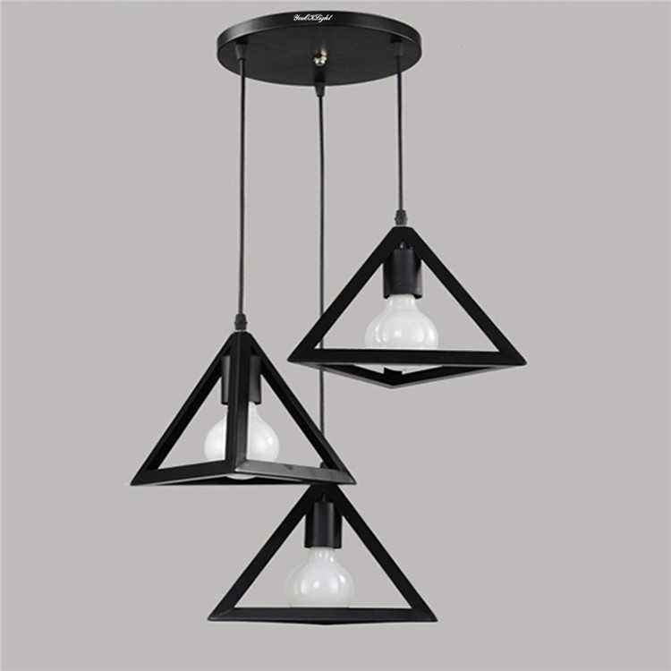 YouOKLight YK2401 Retro-industrial Triangular Pendant Light Chandeliers for Cafe Bar etc.-1
