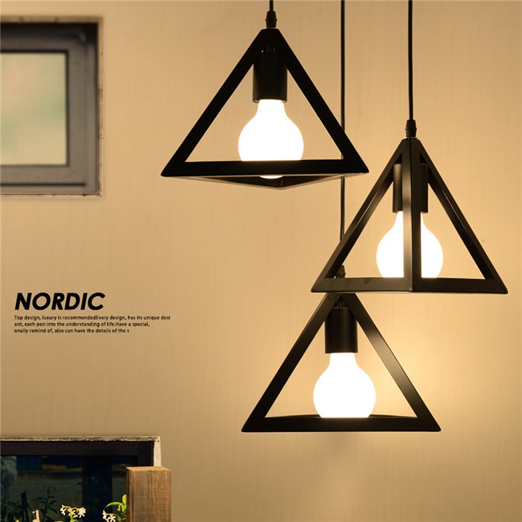 YouOKLight YK2401 Retro-industrial Triangular Pendant Light Chandeliers for Cafe Bar etc.-12
