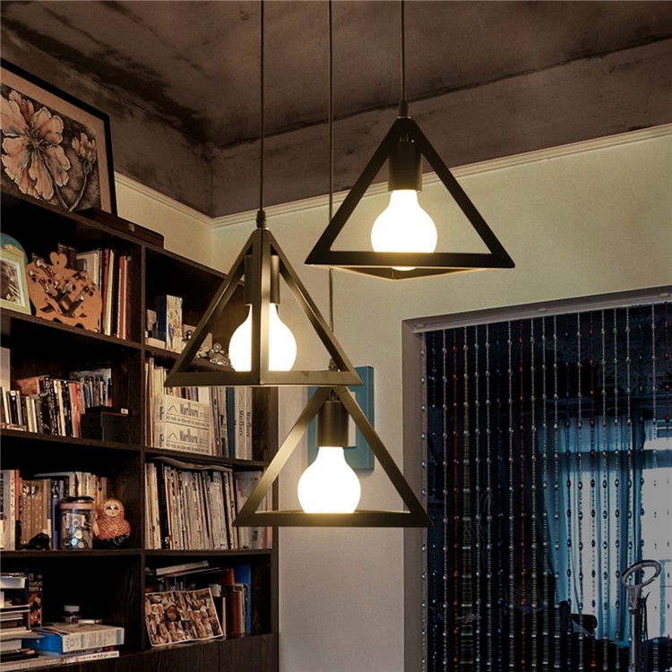 YouOKLight YK2401 Retro-industrial Triangular Pendant Light Chandeliers for Cafe Bar etc.-13