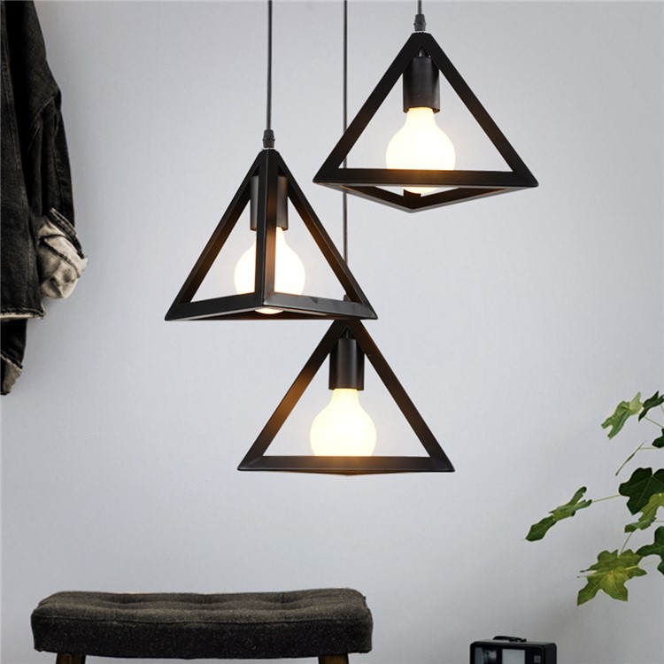 YouOKLight YK2401 Retro-industrial Triangular Pendant Light Chandeliers for Cafe Bar etc.-14