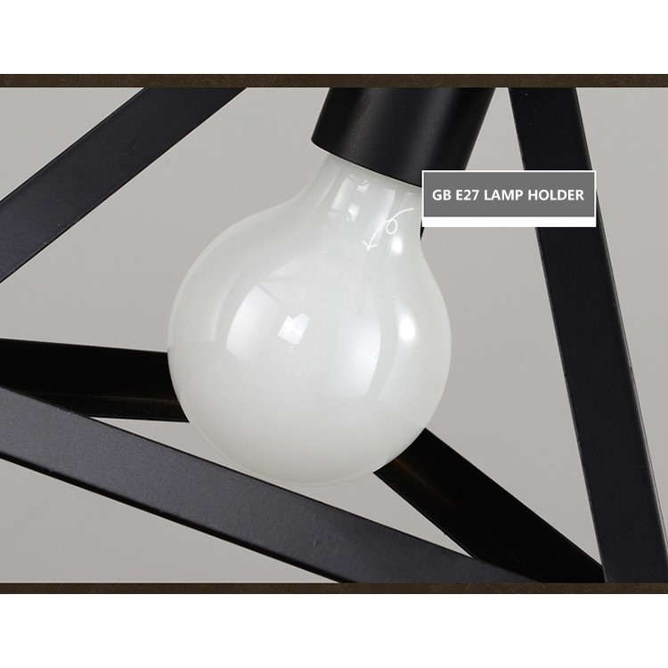 YouOKLight YK2401 Retro-industrial Triangular Pendant Light Chandeliers for Cafe Bar etc.-2