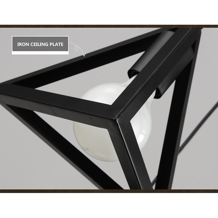YouOKLight YK2401 Retro-industrial Triangular Pendant Light Chandeliers for Cafe Bar etc.-3