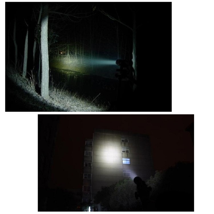 YK6201 Aluminum Alloy Portable Rechargeable Indoor Outdoor LED Flashlight 3-Mode - US Plug-9