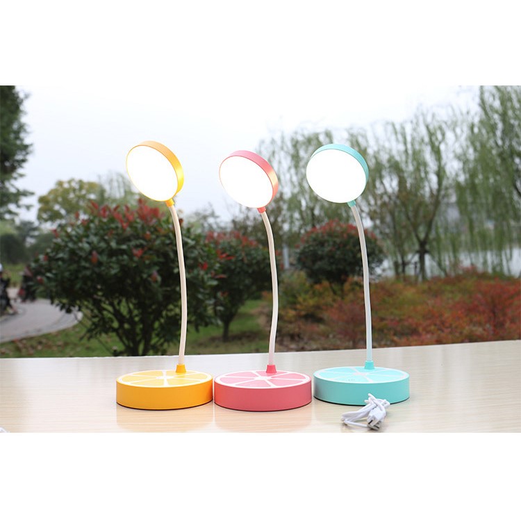 Fruit Cute Lollipop Design Three-mode brightness Eye-Protective Touch Control Desktop LED Lamp - Pink-12