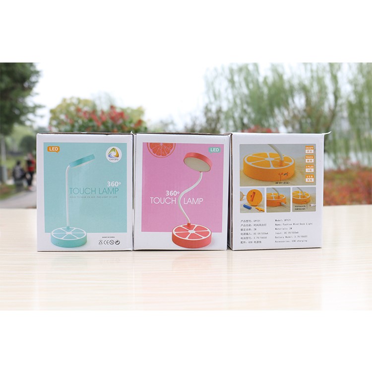 Fruit Cute Lollipop Design Three-mode brightness Eye-Protective Touch Control Desktop LED Lamp - Pink-16