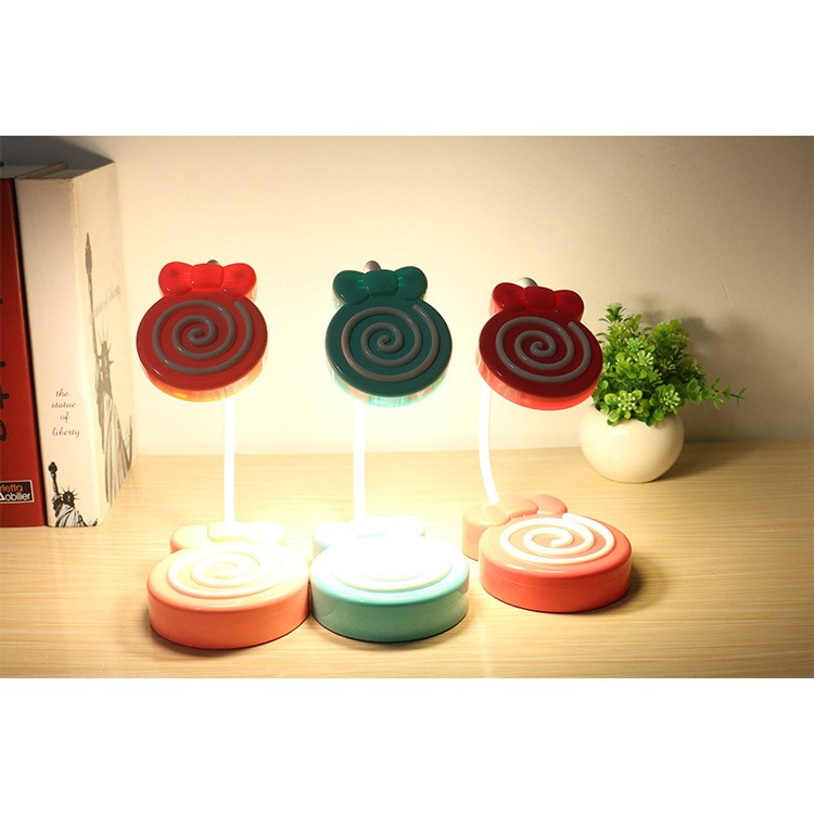 Fruit Cute Lollipop Design Three-mode brightness Eye-Protective Touch Control Desktop LED Lamp - Pink-7