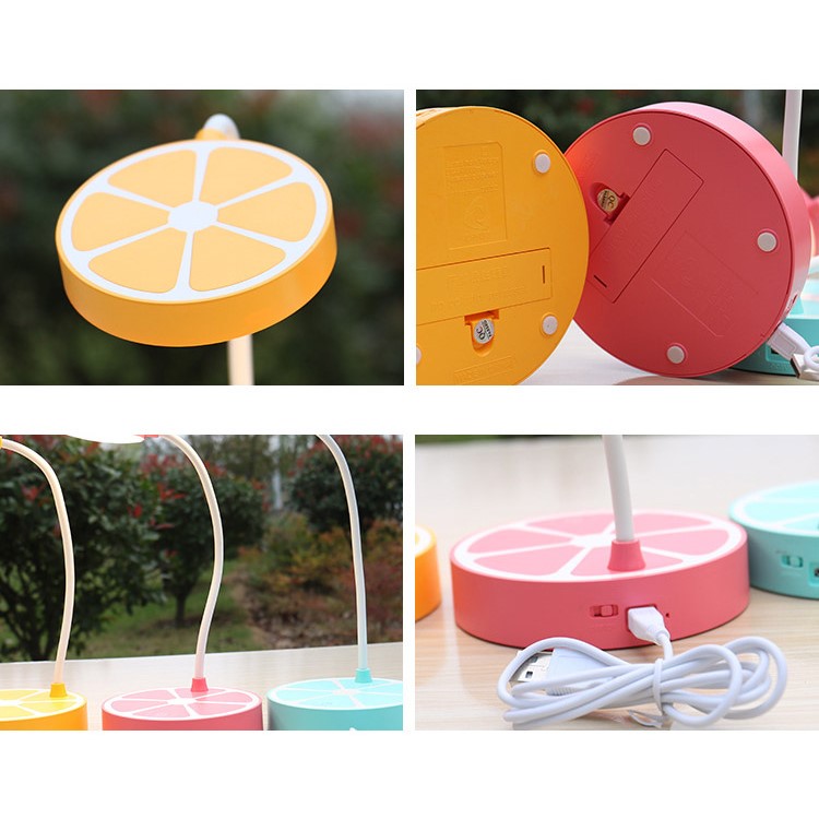 Fruit Cute Lollipop Design Three-mode brightness Eye-Protective Touch Control Desktop LED Lamp - Pink-8