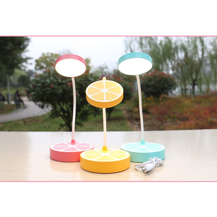 Fruit Cute Lollipop Design Three-mode brightness Eye-Protective Touch Control Desktop LED Lamp - Pink-9