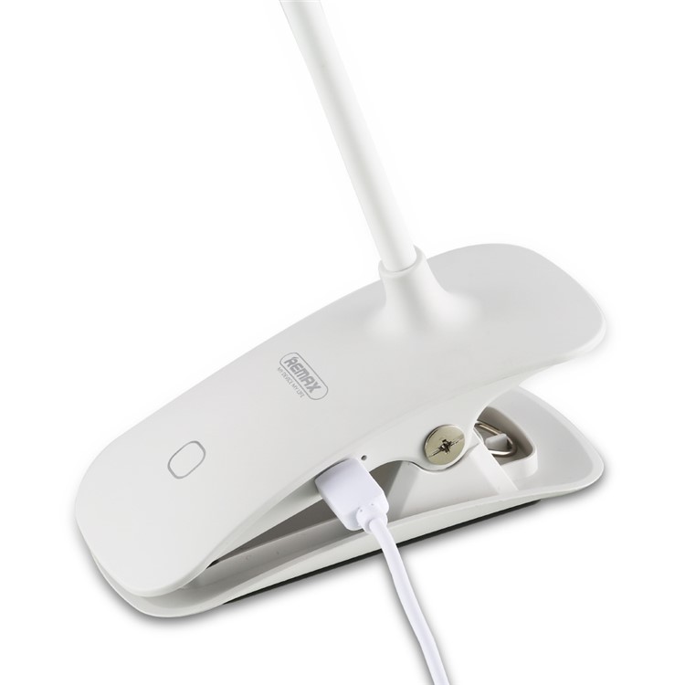 REMAX E195 Portable Eye-protection Clip Fixture 360 Degree Gooseneck LED Lamp Light - White-3