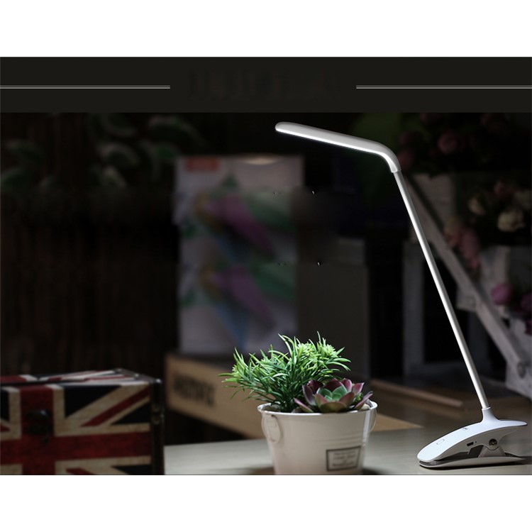 REMAX E195 Portable Eye-protection Clip Fixture 360 Degree Gooseneck LED Lamp Light - White-8