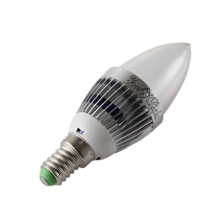YouOKLight YK0322 E14 3W RGB Light Remote Control Candle Bulb - Silver-3