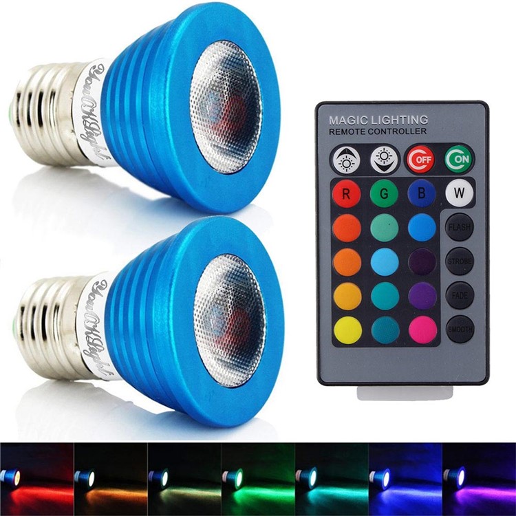 YOUOKLIGHT YK1613 E27 3W RGB Color Changing 4 Light Modes LED Bulb with Remote Control-1