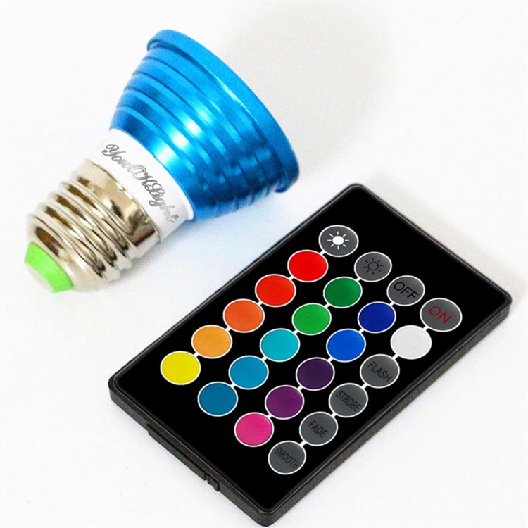YOUOKLIGHT YK1613 E27 3W RGB Color Changing 4 Light Modes LED Bulb with Remote Control-3