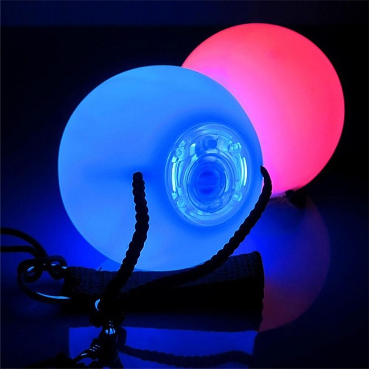 YK0430 2PCS/Set LED POI Thrown Balls for Belly Dance Level Hand Props-10
