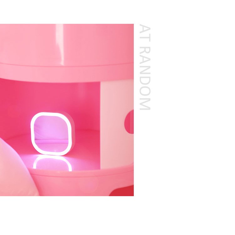 3500mAh External Power Bank Battery Charger with LED Light and Mirror - Pink-6