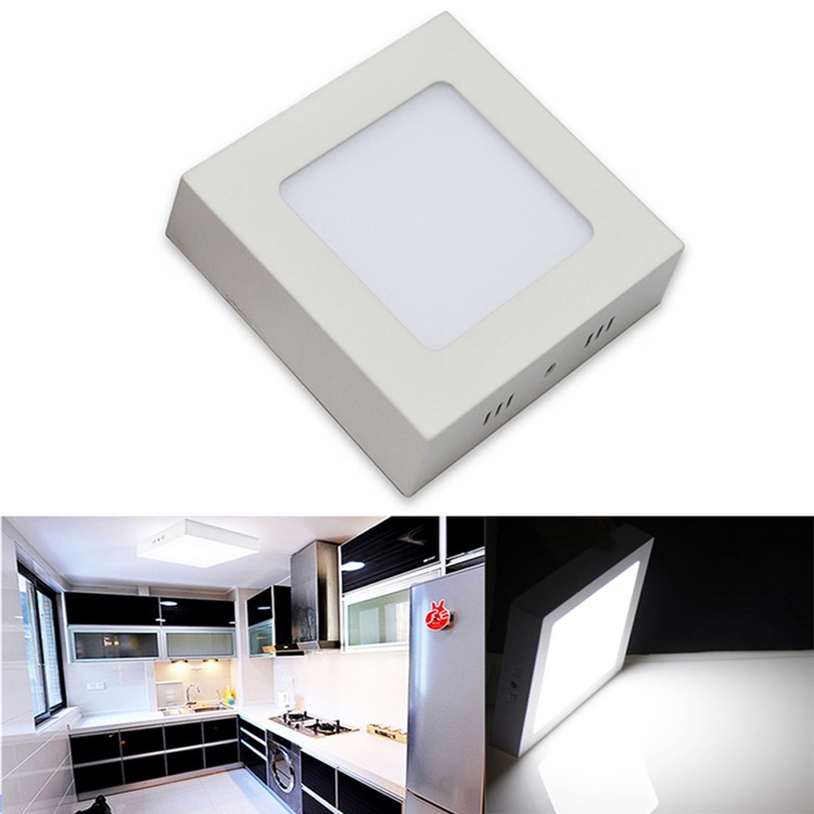 JIAWEN 6W Surface Mounted LED Ceiling Light Panel Lamp - Light Color: Cold White-2