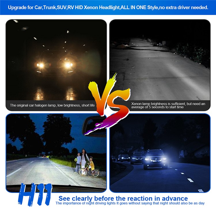 One Pair H8/H9/H11 N711 80W 8000LM 6000K Cool White LED Car Headlight-5