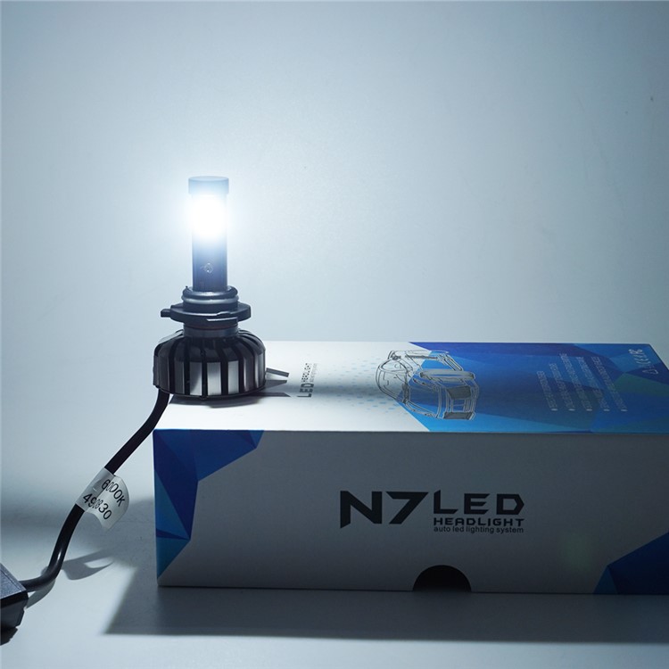 One Pair 9006 N7 80W 8000LM 6000K Cool White LED Car Headlight-10