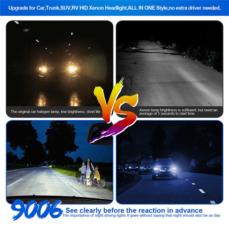 One Pair 9006 N7 80W 8000LM 6000K Cool White LED Car Headlight-5