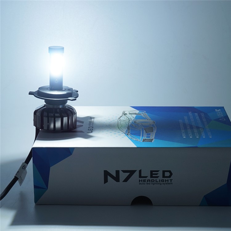One Pair H4 N7 80W 8000LM 6000K Cool White LED Car Headlight-12