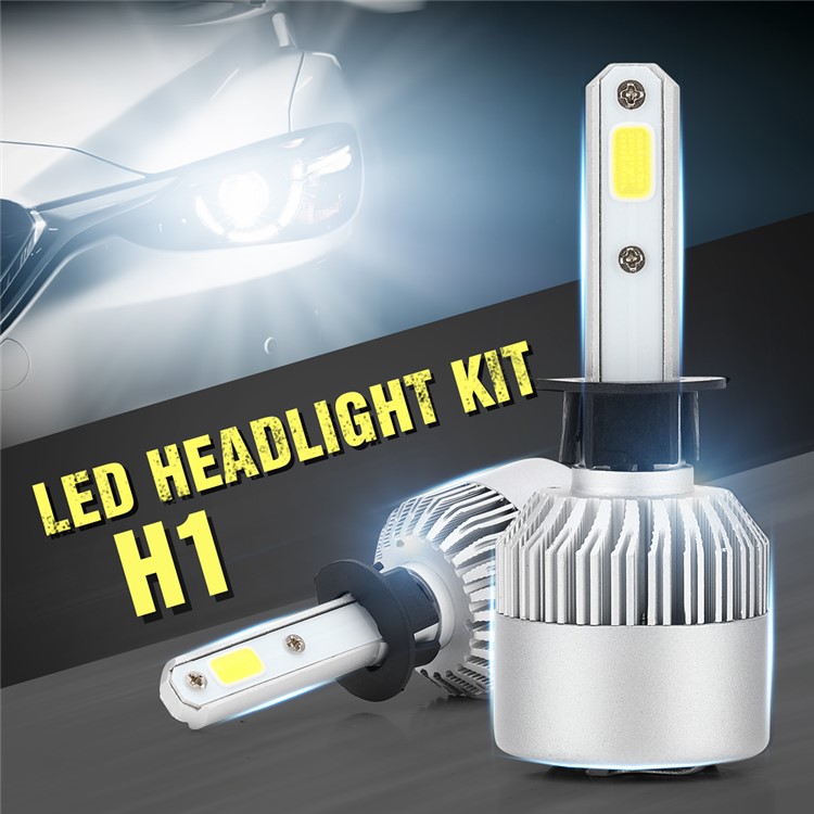 One Pair H1 S2 60W 6000LM 6000K LED Headlight-1