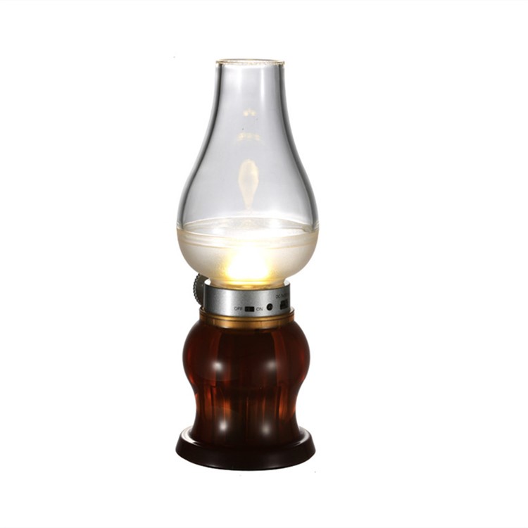 YOUOKLIGHT YK0319 1W 40lm 3500K Blowing Control LED Lamp Vintage Kerosene Table Lamp - Warm White-2