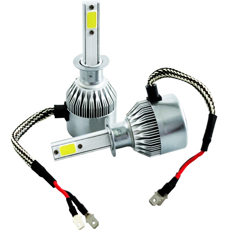 One Pair H1 C9 72W 7200LM 6000K Cool White LED Car Headlight-10
