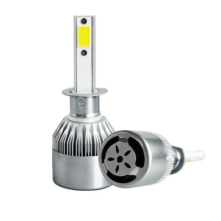 One Pair H1 C9 72W 7200LM 6000K Cool White LED Car Headlight-16