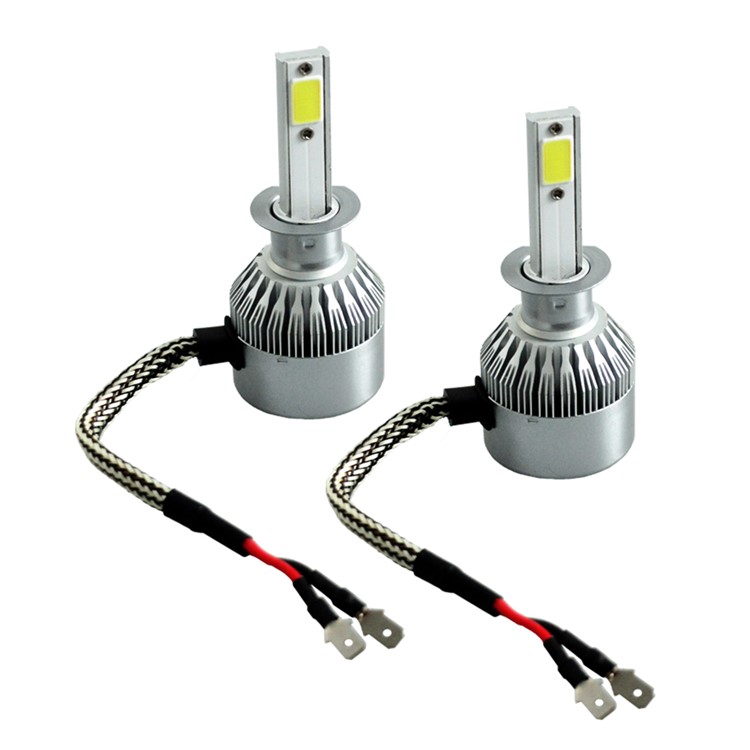 One Pair H1 C9 72W 7200LM 6000K Cool White LED Car Headlight-8